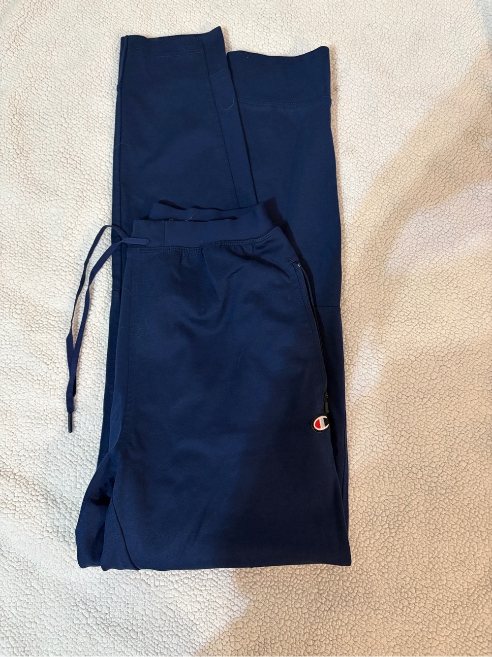 Champion Navy Blue Women's Track Joggers with Logo